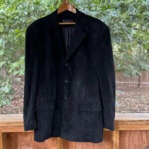 Richard Tyler Couture Men's Vintage Black Suede Jacket Size 44
